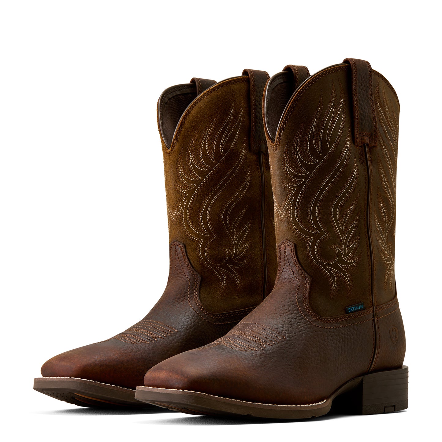 Ariat Men's Sport Riggs Waterproof Copper Kettle Wide Square Toe Western Boot 10080269