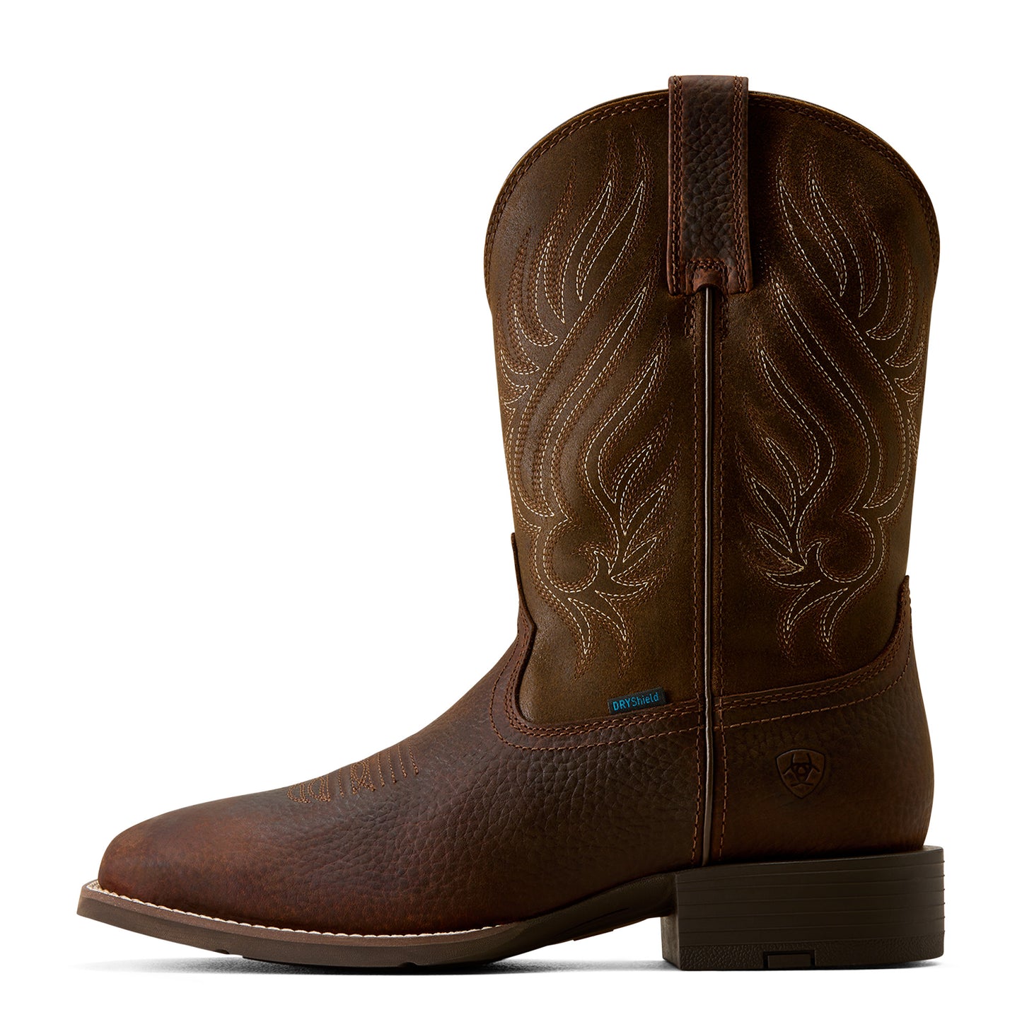 Ariat Men's Sport Riggs Waterproof Copper Kettle Wide Square Toe Western Boot 10080269