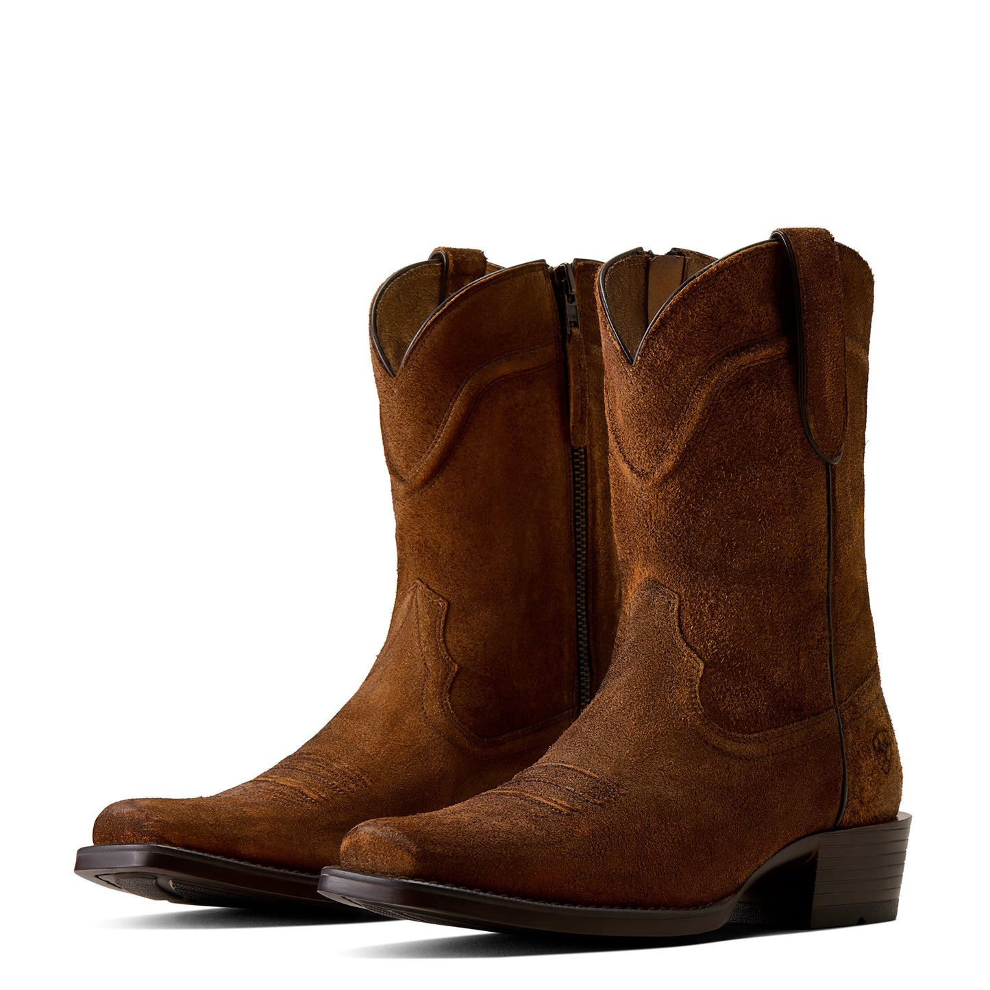 Ariat Men's Oliver Rusty Brown Suede Narrow Cutter Toe Western Boot 10080291