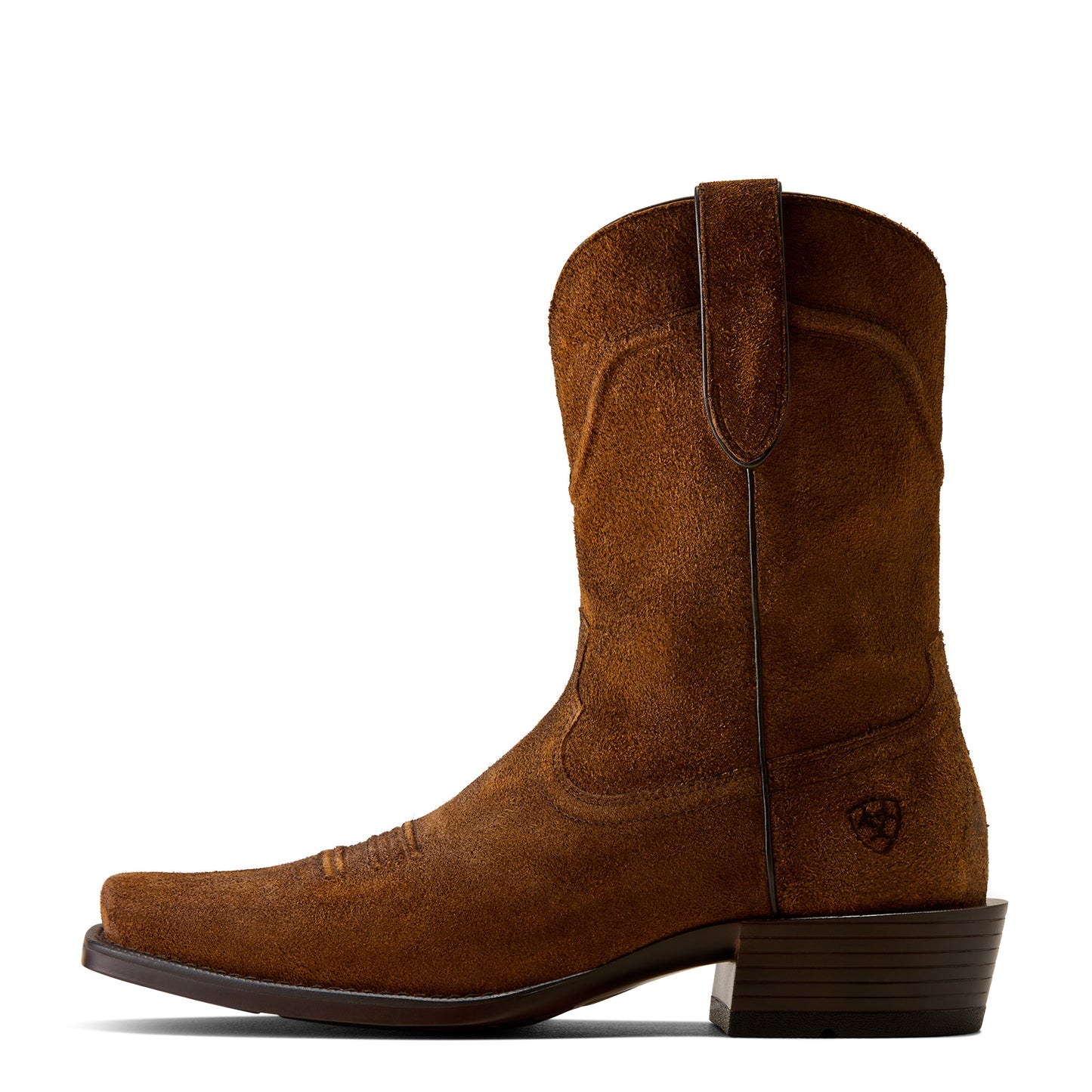 Ariat Men's Oliver Rusty Brown Suede Narrow Cutter Toe Western Boot 10080291