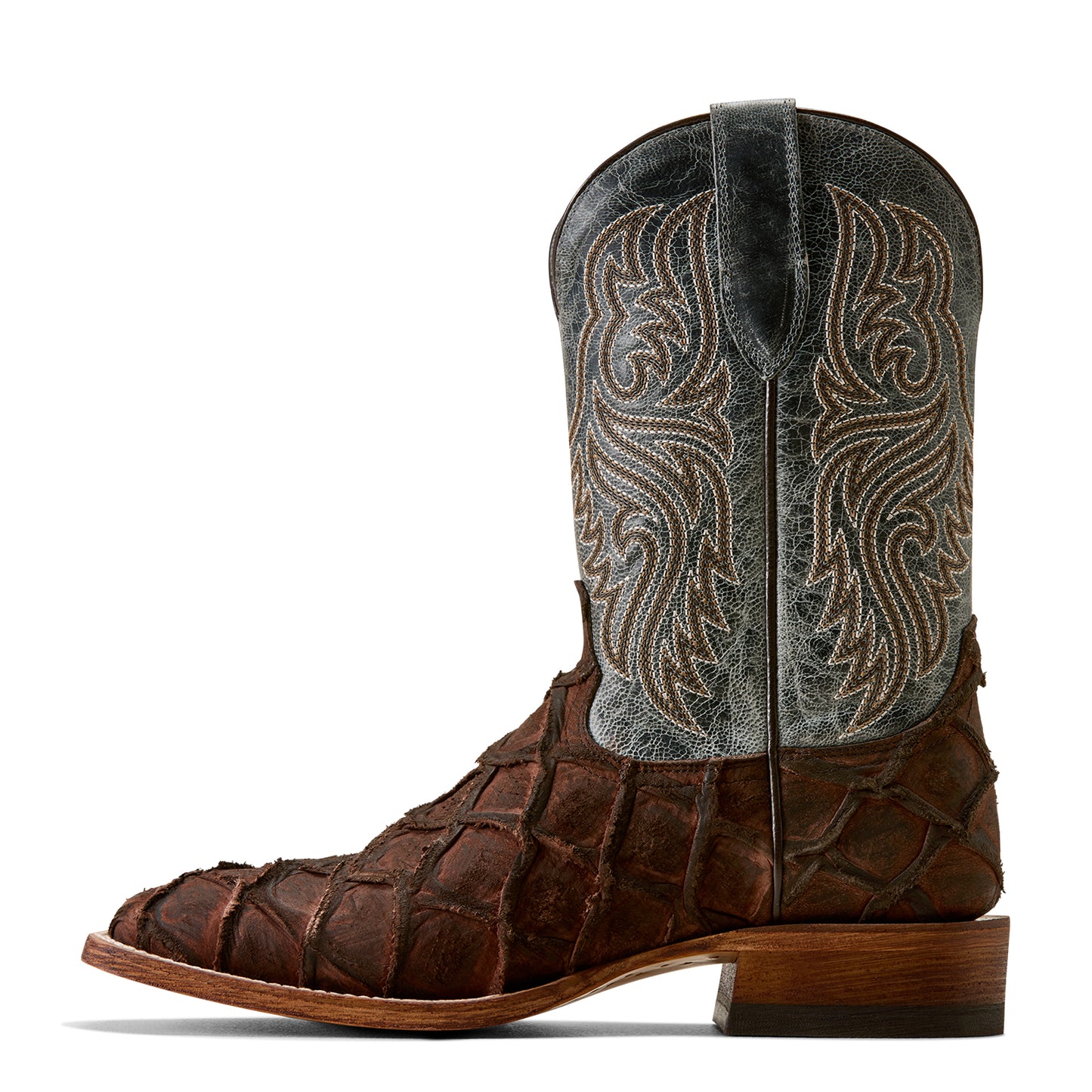 Ariat Men's Riverside Chocolate Bass Print Western Boot 10080345