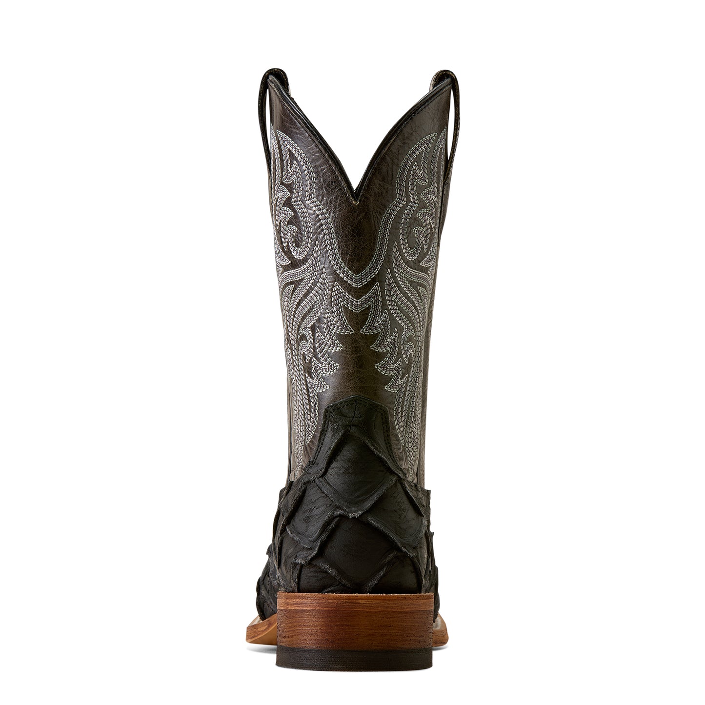 Ariat Men's Riverside Bayou Black Bass Print Square Toe Western Boot 10080346