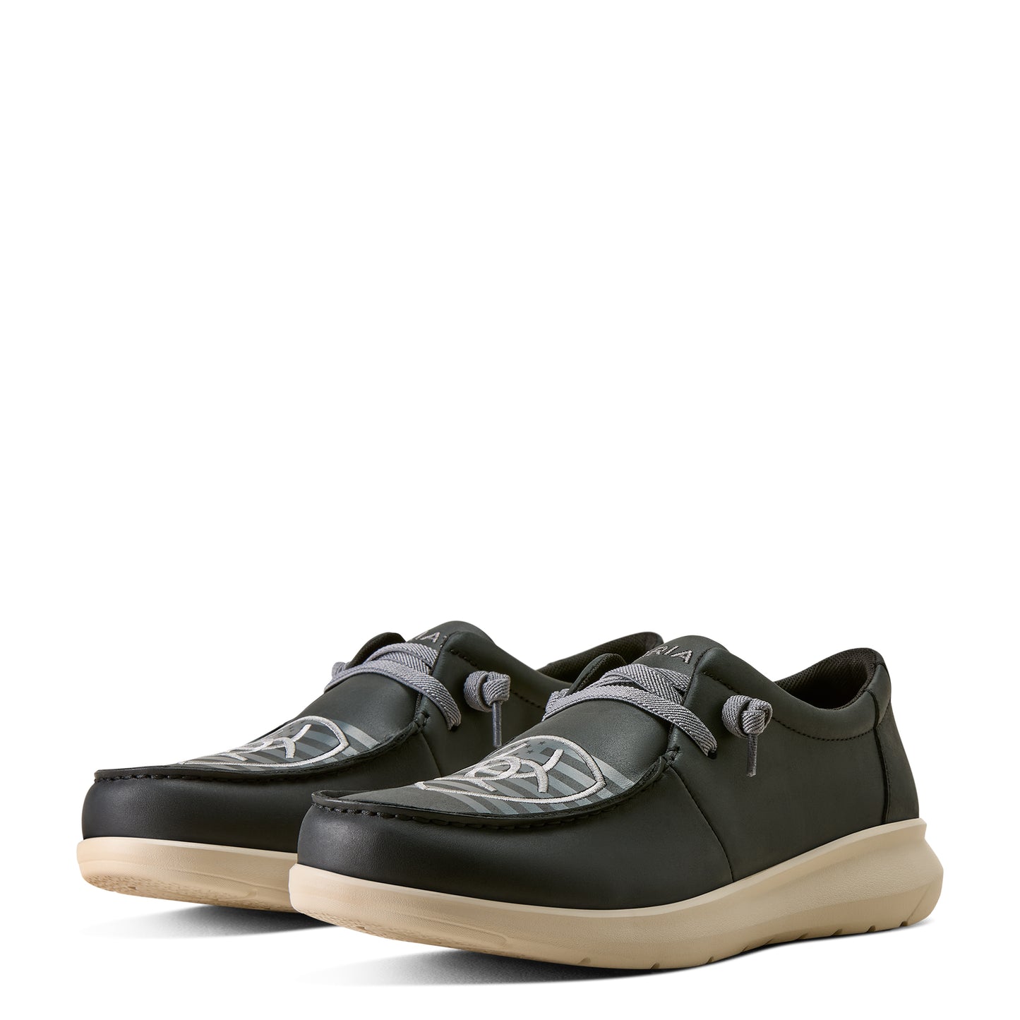 Ariat Men's Hilo Black Bomber Logo Slip On Shoe 10080381