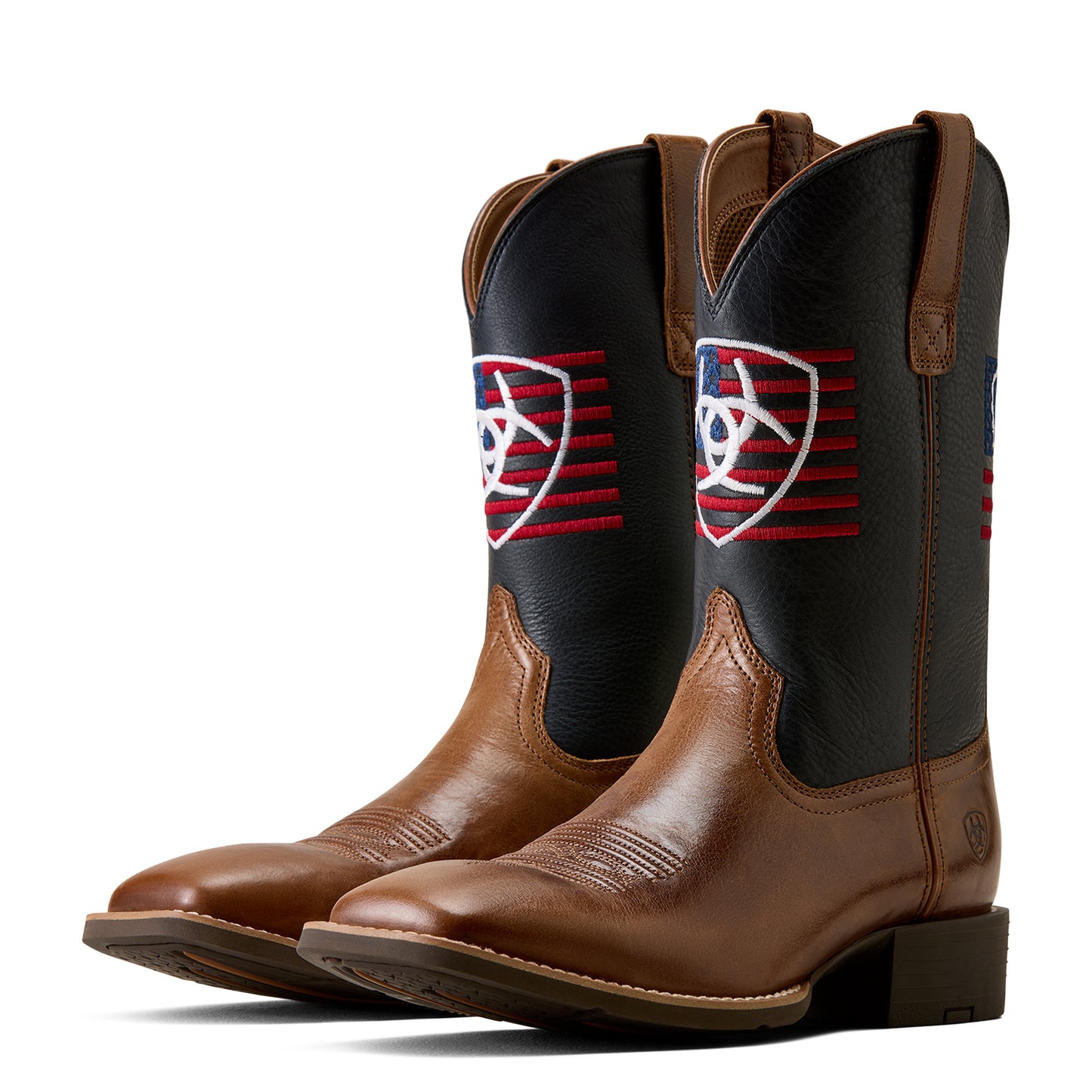 Ariat Men's Sport Freedom Dark Tan Wide Square Toe Western Boot 10080397