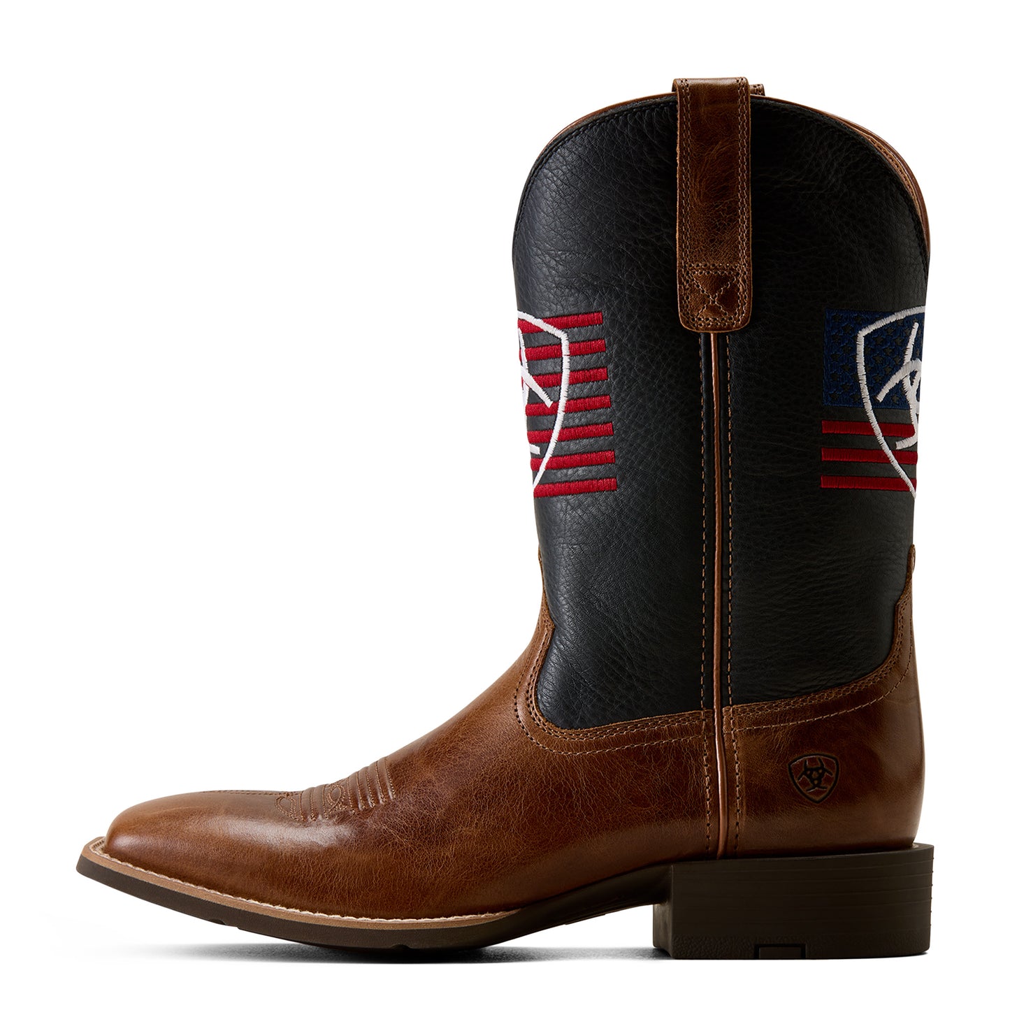 Ariat Men's Sport Freedom Dark Tan Wide Square Toe Western Boot 10080397