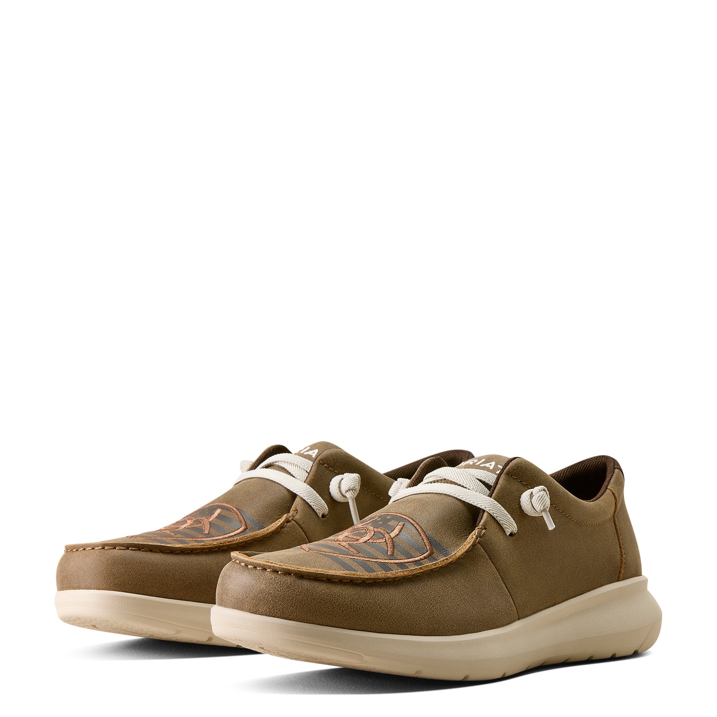 Ariat Men's Hilo Brown Bomber Logo Slip On Shoe 10080409