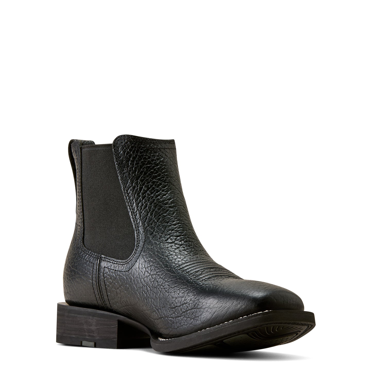 Ariat Men's Western Big Rig Black Adobe Wide Square Toe Chelsea Boot 10080501