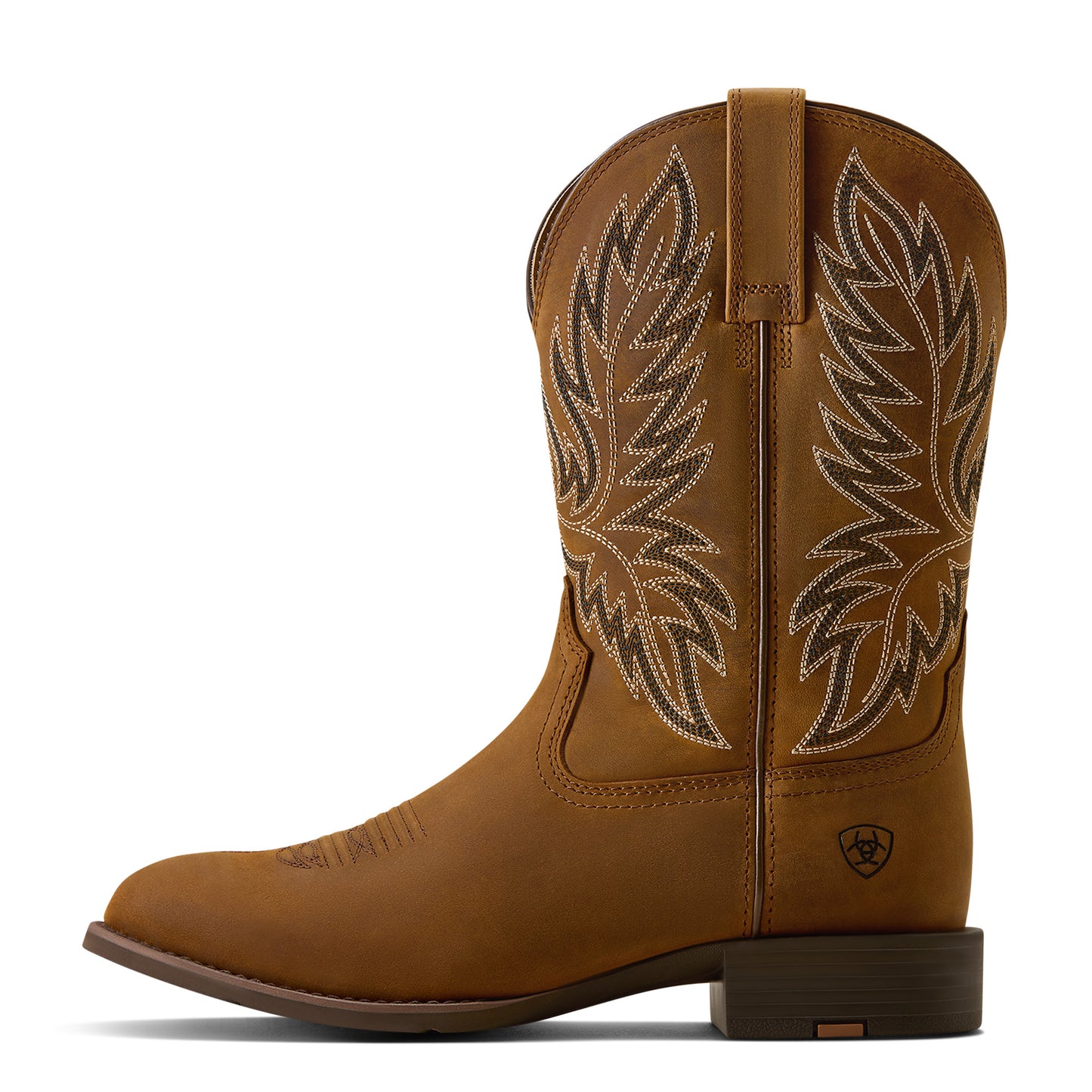 Ariat Men's Sport Stockman Distressed Brown U Toe Cowboy Boot 10080534