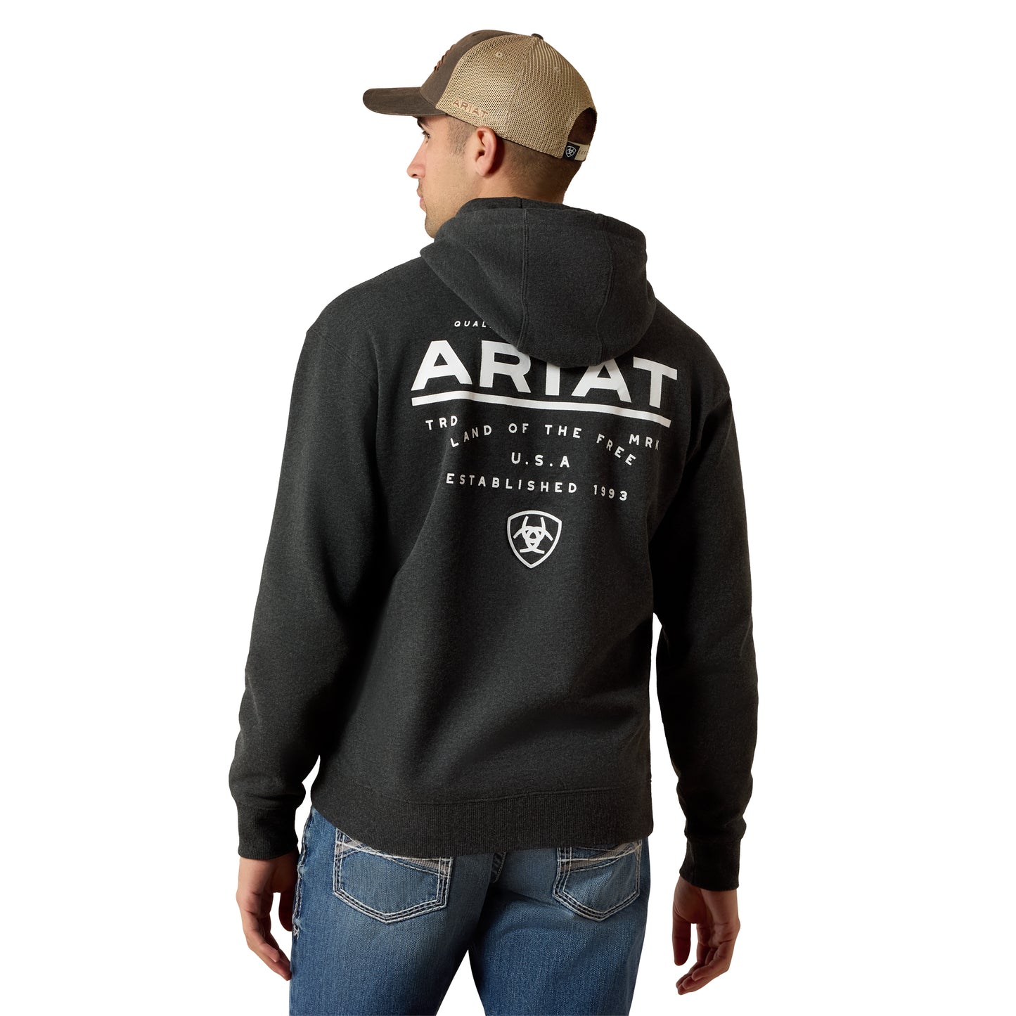 Ariat Men's Official Quality Odyssey Grey Hoodie 10080584