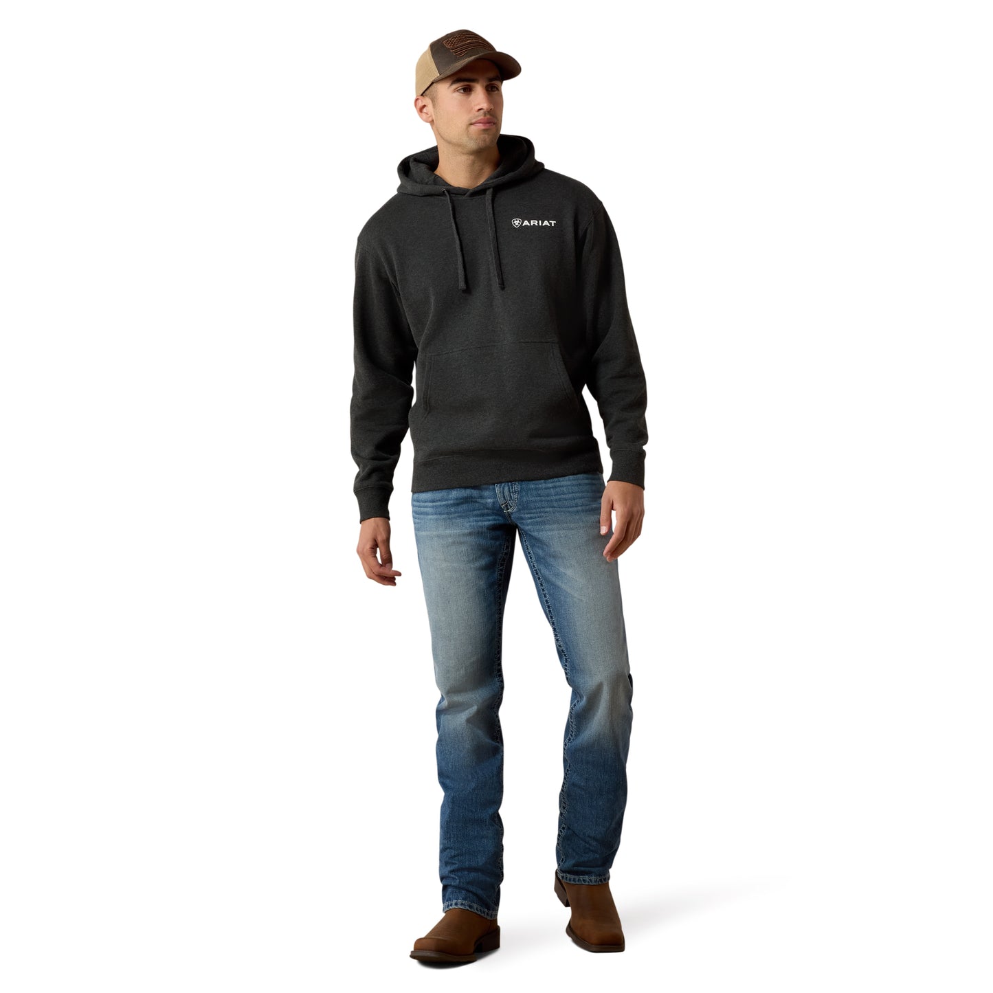 Ariat Men's Official Quality Odyssey Grey Hoodie 10080584