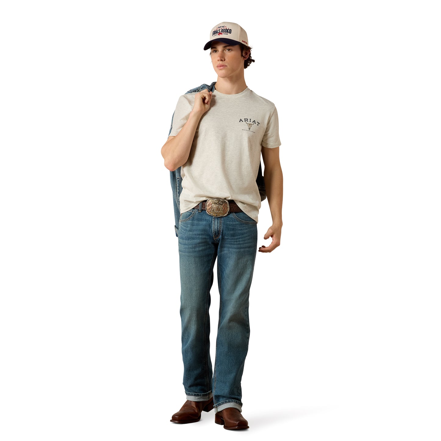 Ariat Men's Bandana Bandit Oatmeal Heather T-Shirt 10080586