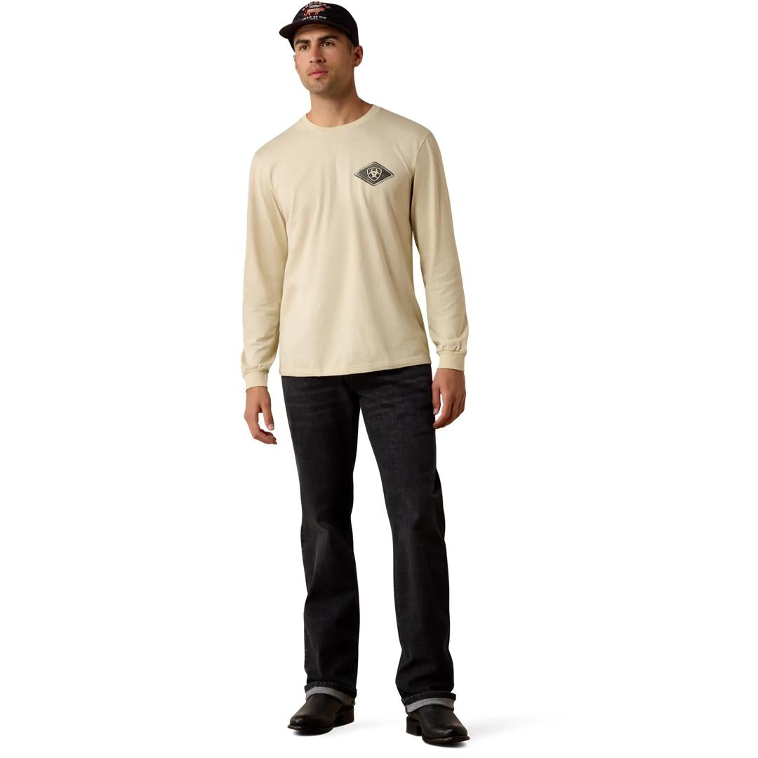 Ariat Men's Medallion Standard Long Sleeve Natural T-Shirt 10080589 full