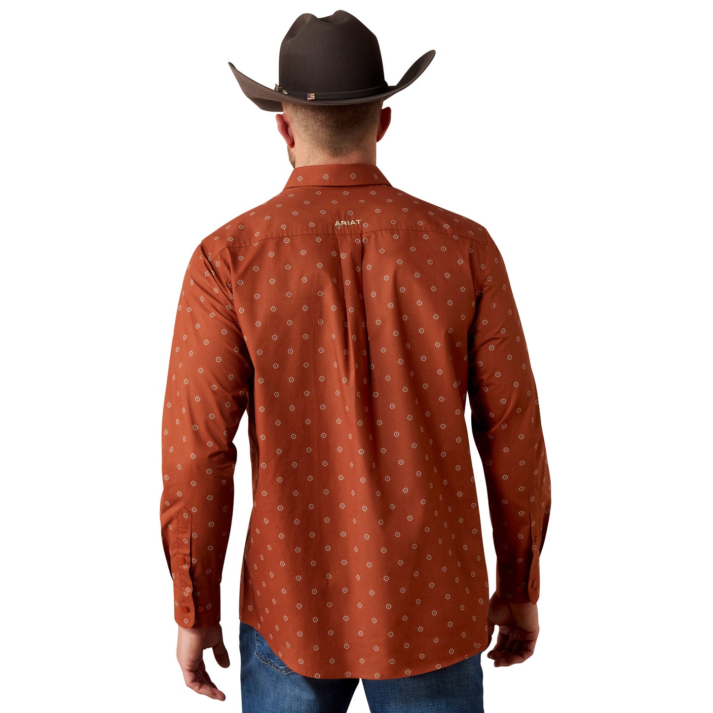 Ariat Men's Team Dakota Maple Syrup Medallion/Pebble Classic Fit Shirt 10080596