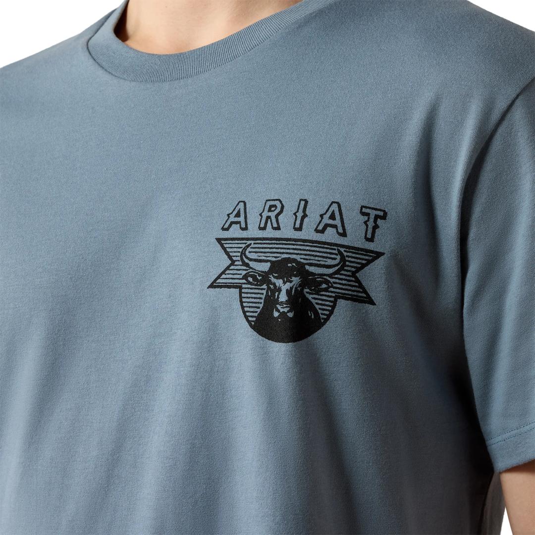Ariat Men's Rope and Ride Light Denim T-Shirt 10080601 detail01