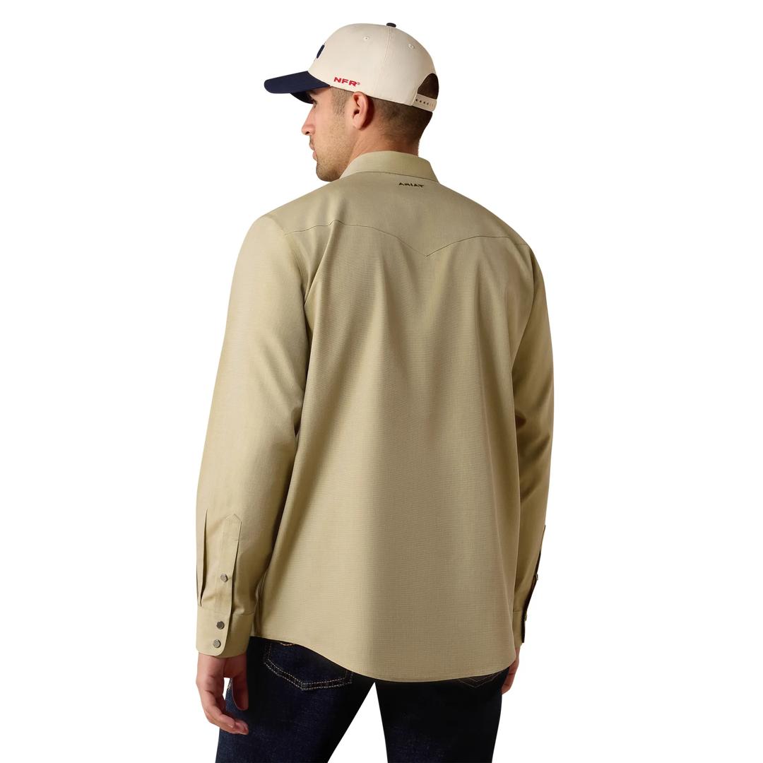 Ariat Men's Wrinkle Free Pinpoint Oxford Grape Leaf Classic Fit Shirt 10080615 back