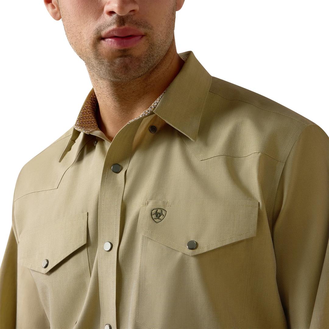 Ariat Men's Wrinkle Free Pinpoint Oxford Grape Leaf Classic Fit Shirt 10080615 detail01