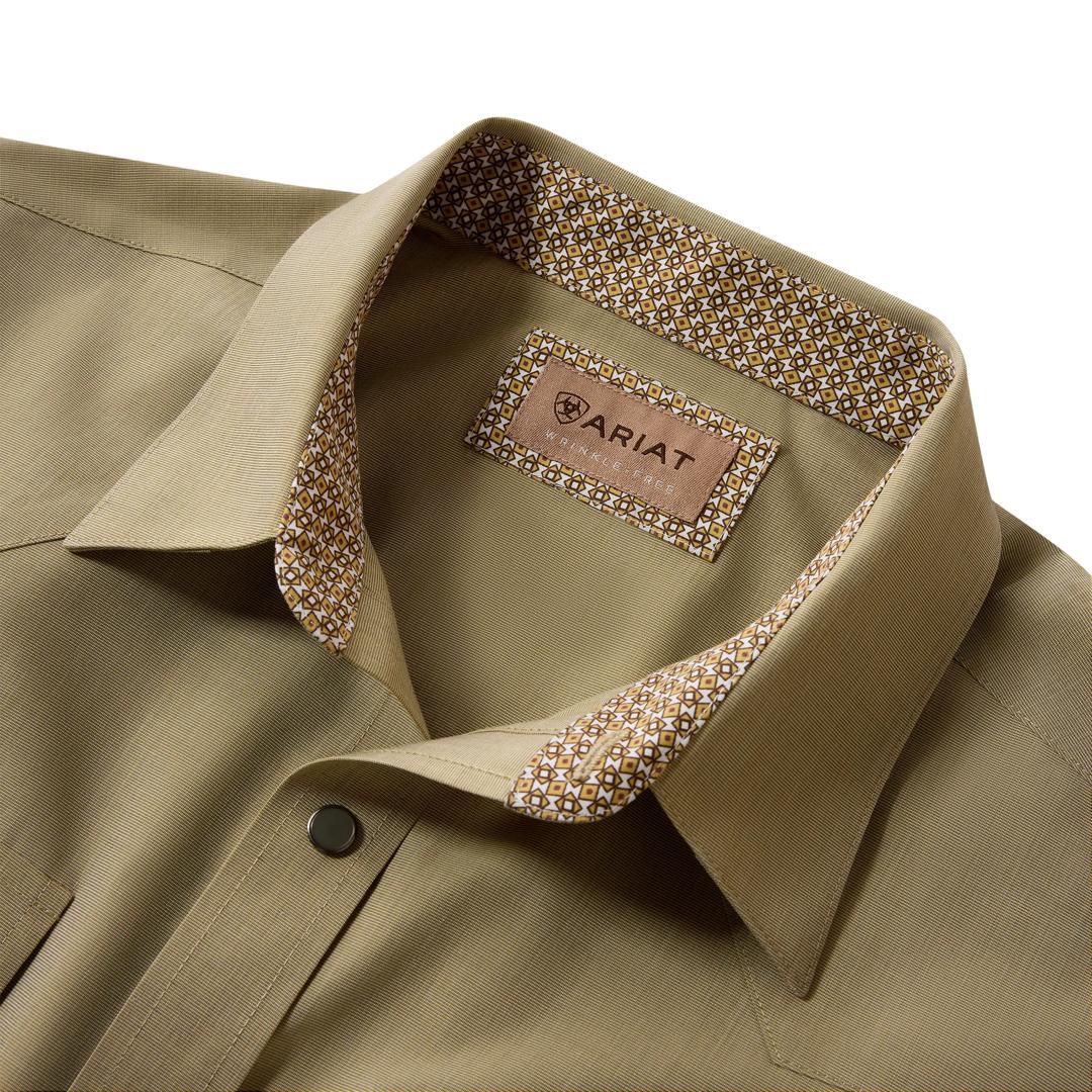 Ariat Men's Wrinkle Free Pinpoint Oxford Grape Leaf Classic Fit Shirt 10080615 detail03