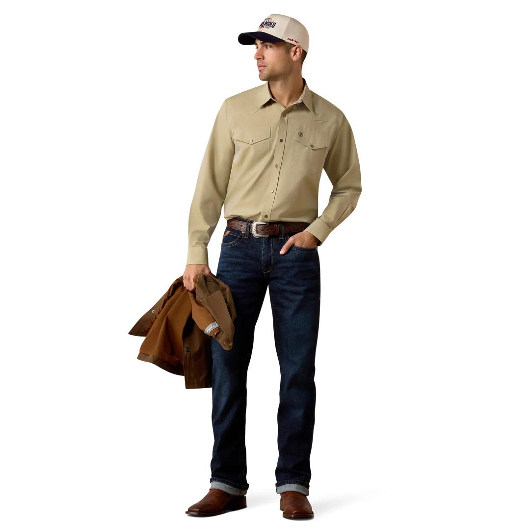 Ariat Men's Wrinkle Free Pinpoint Oxford Grape Leaf Classic Fit Shirt 10080615 full