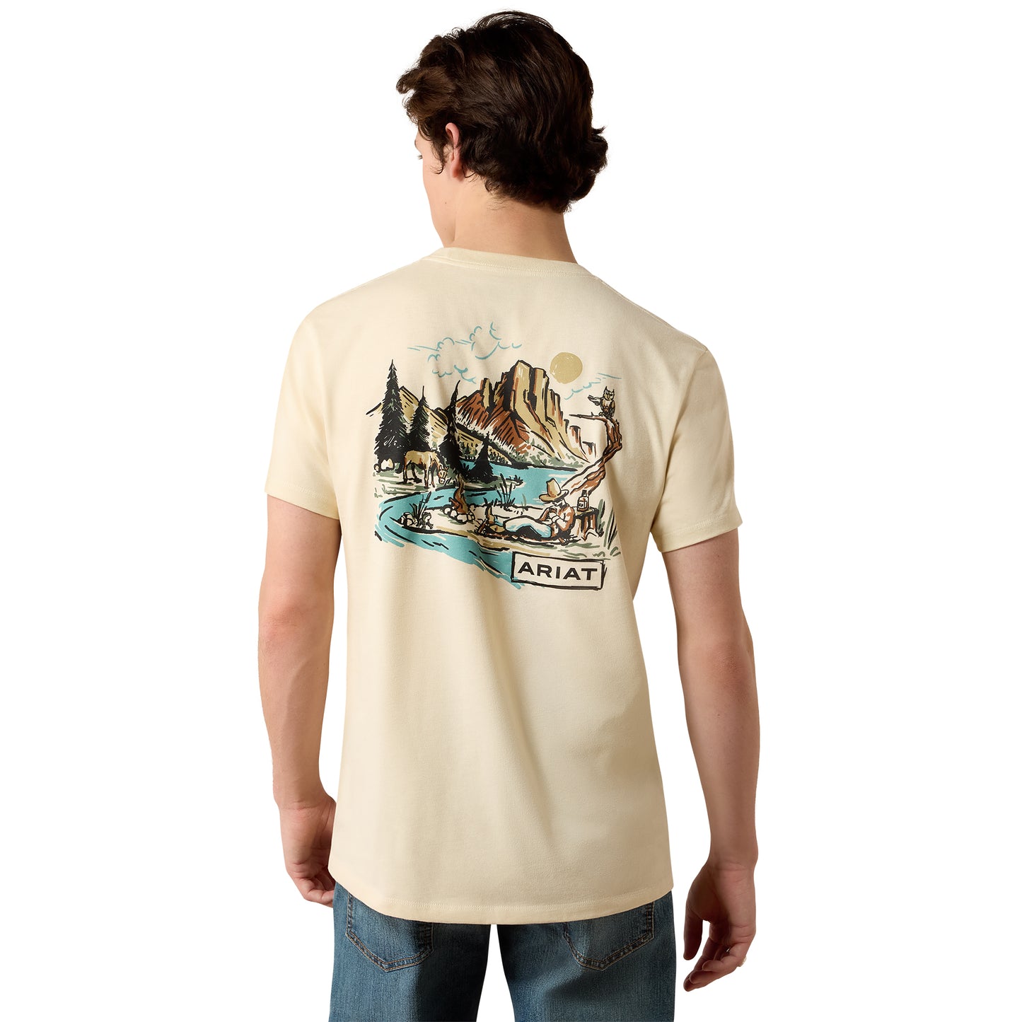 Ariat Men's Sleepy Canyon Wood Ash T-Shirt 10080618