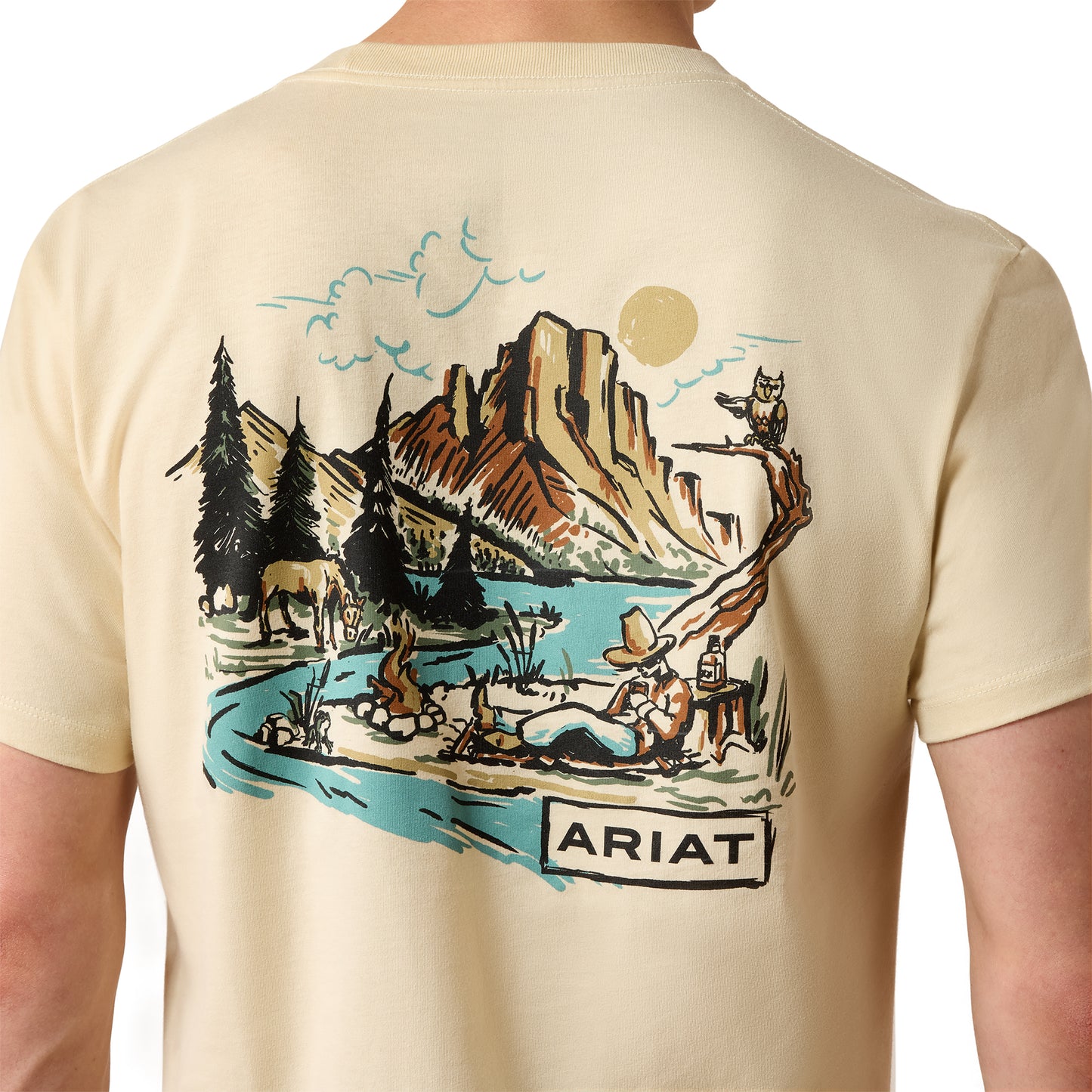 Ariat Men's Sleepy Canyon Wood Ash T-Shirt 10080618