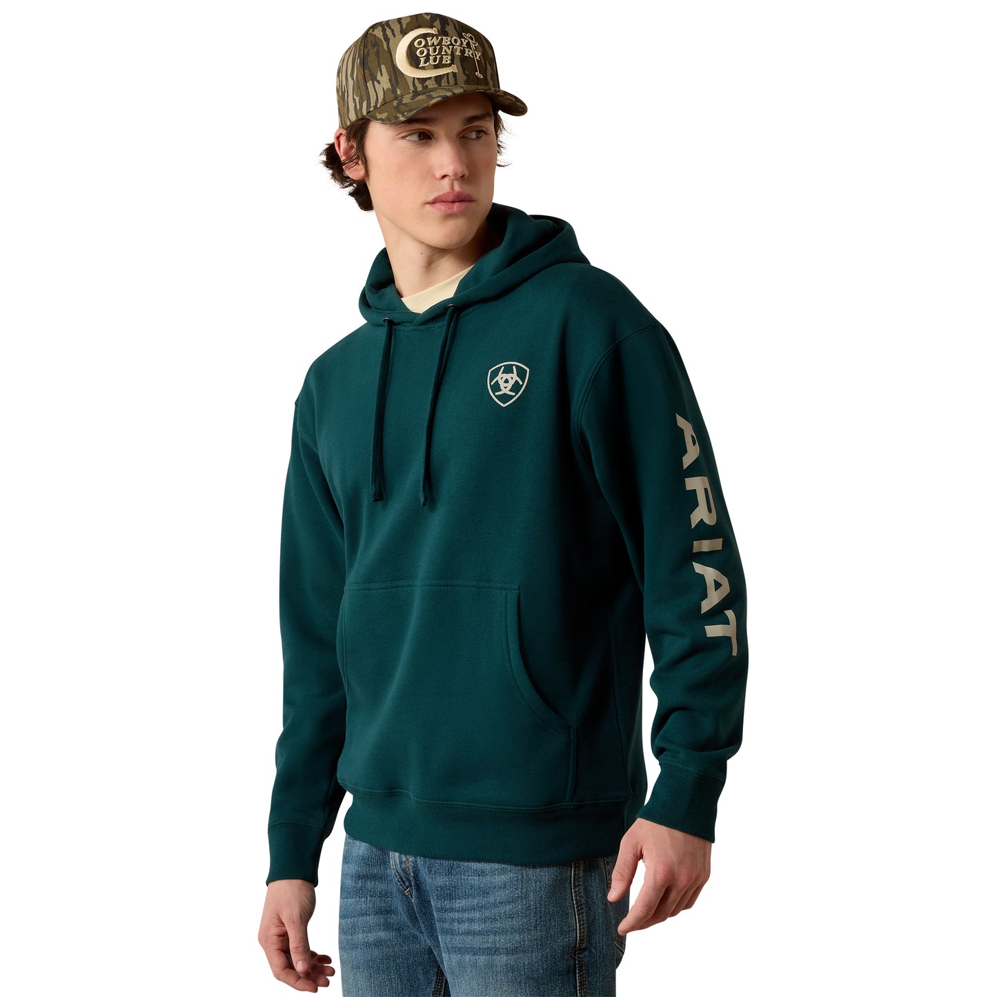 Ariat Men's Logo Sea Moss Hoodie 10080638