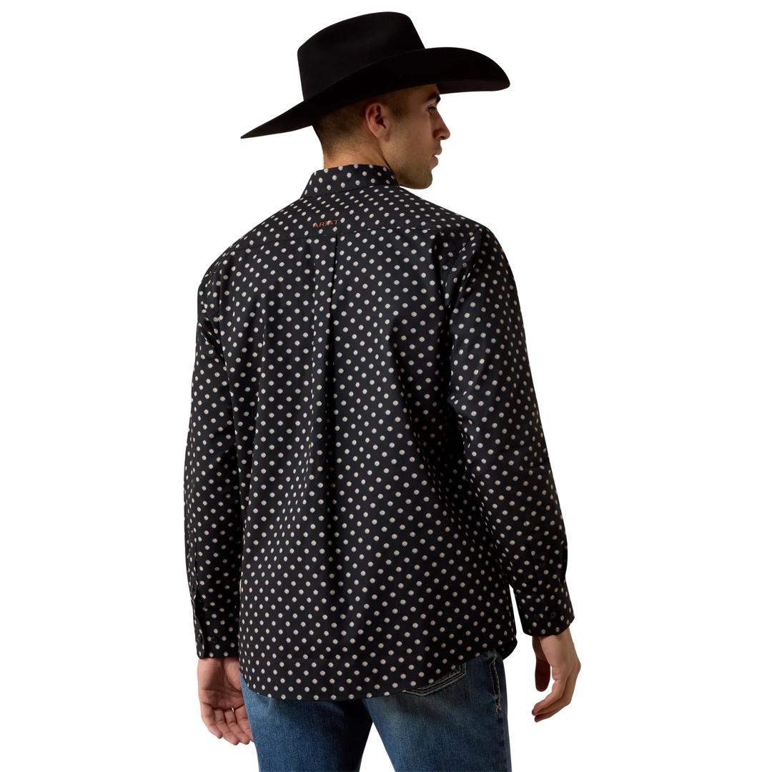 Ariat Men's Larsen Black Geo Print Classic Fit Shirt 10080668 back