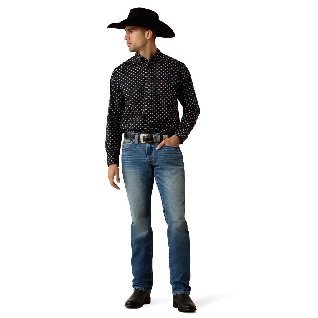 Ariat Men's Larsen Black Geo Print Classic Fit Shirt 10080668 full