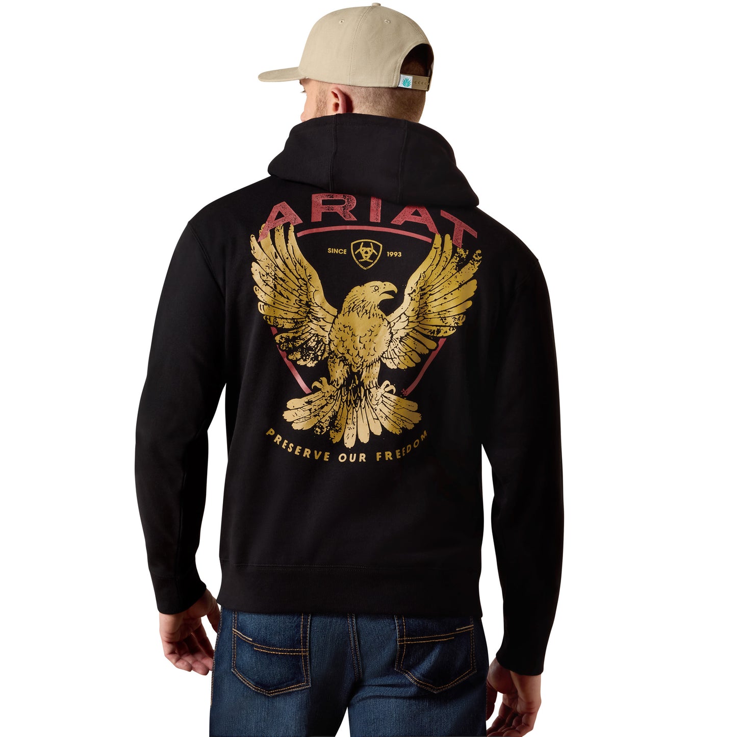 Ariat Men's Rustic Eagle Black Hoodie 10080682