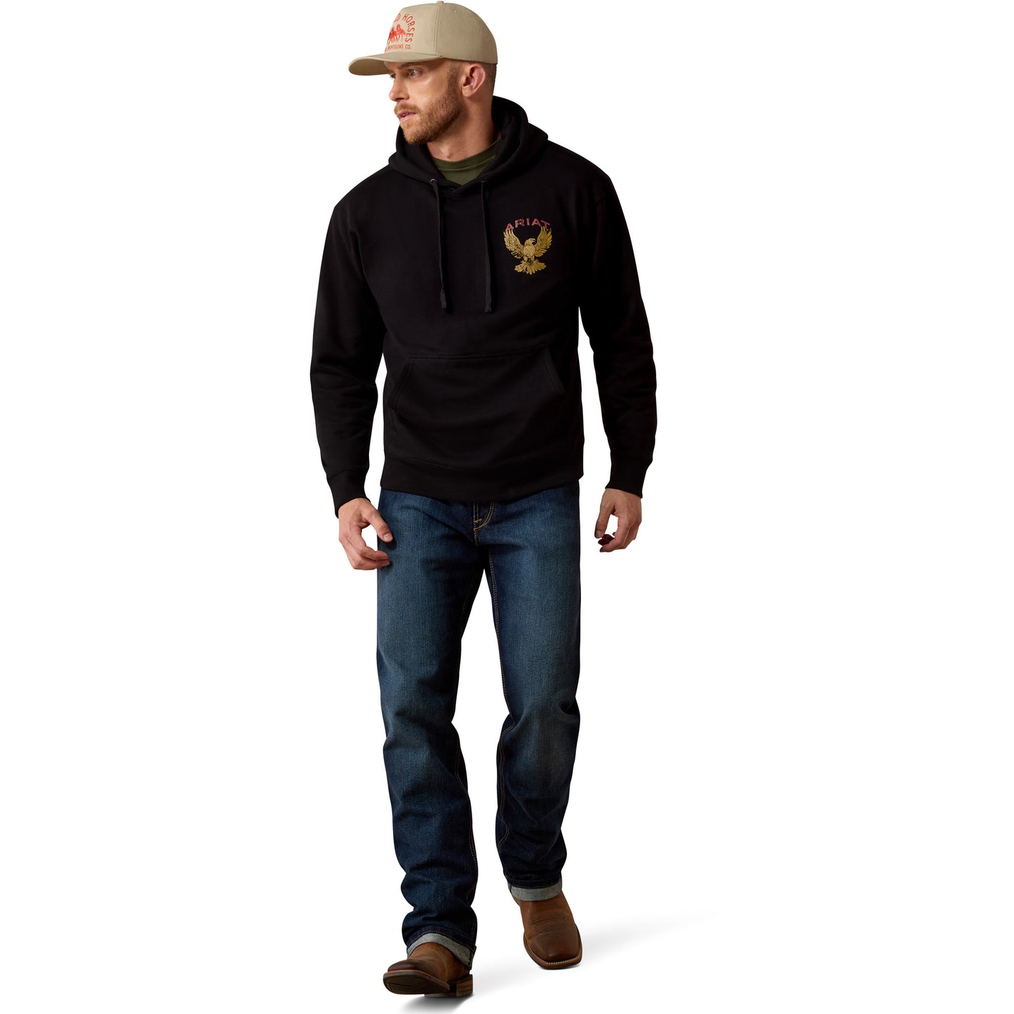 Ariat Men's Rustic Eagle Black Hoodie 10080682