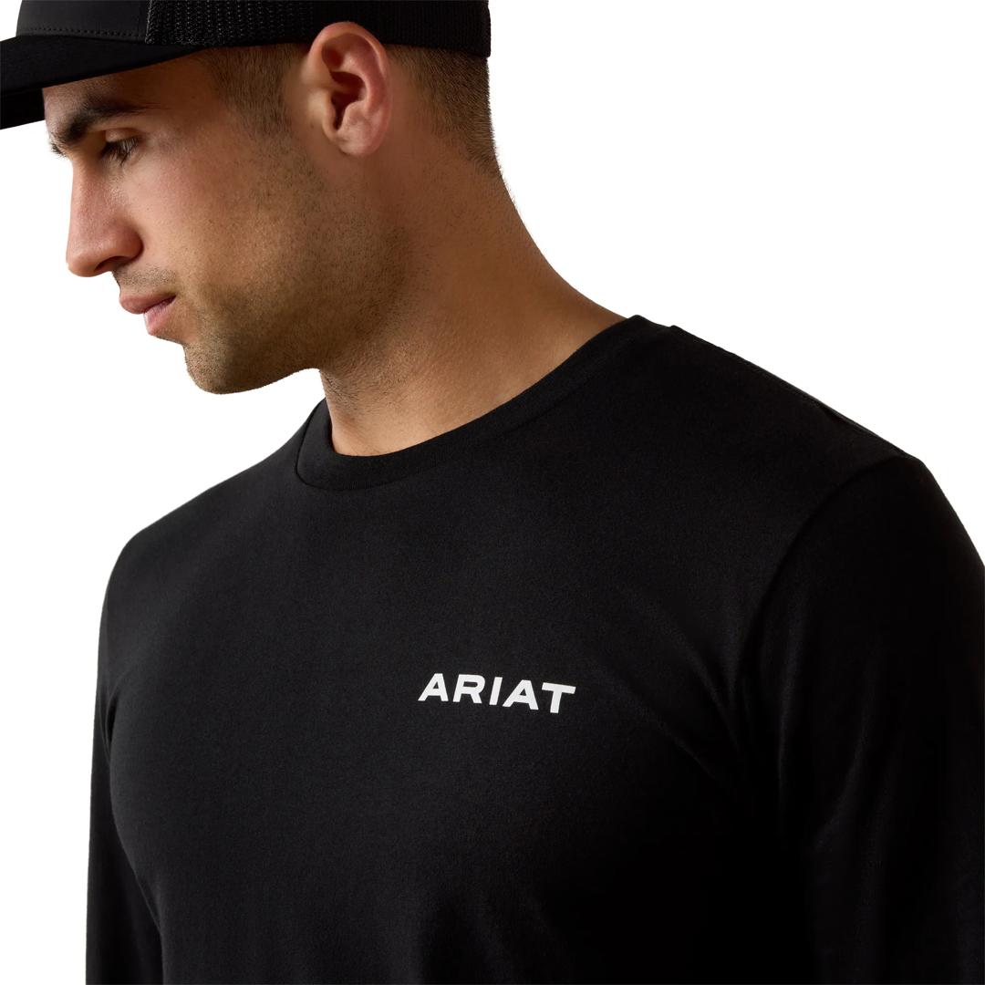 Ariat Men's Desert Wanderer Circle Long Sleeve Black T-Shirt 10080687 detail01