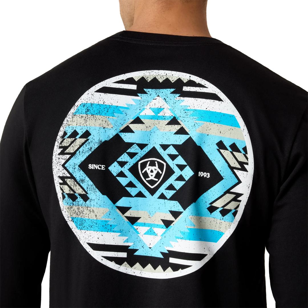 Ariat Men's Desert Wanderer Circle Long Sleeve Black T-Shirt 10080687 detail02