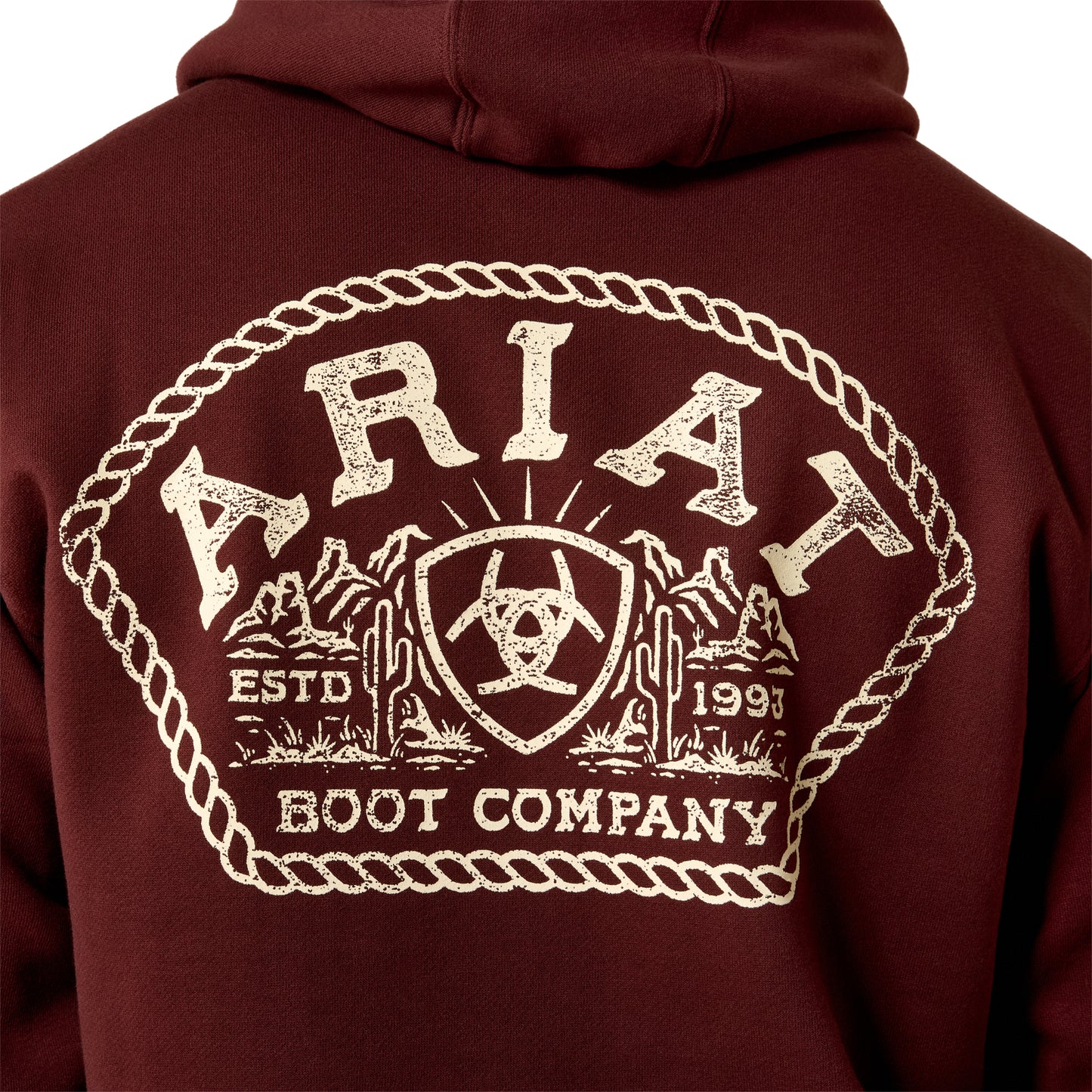 Ariat Men's Roped Out Desert Badge Bitter Chocolate Hoodie 10080695