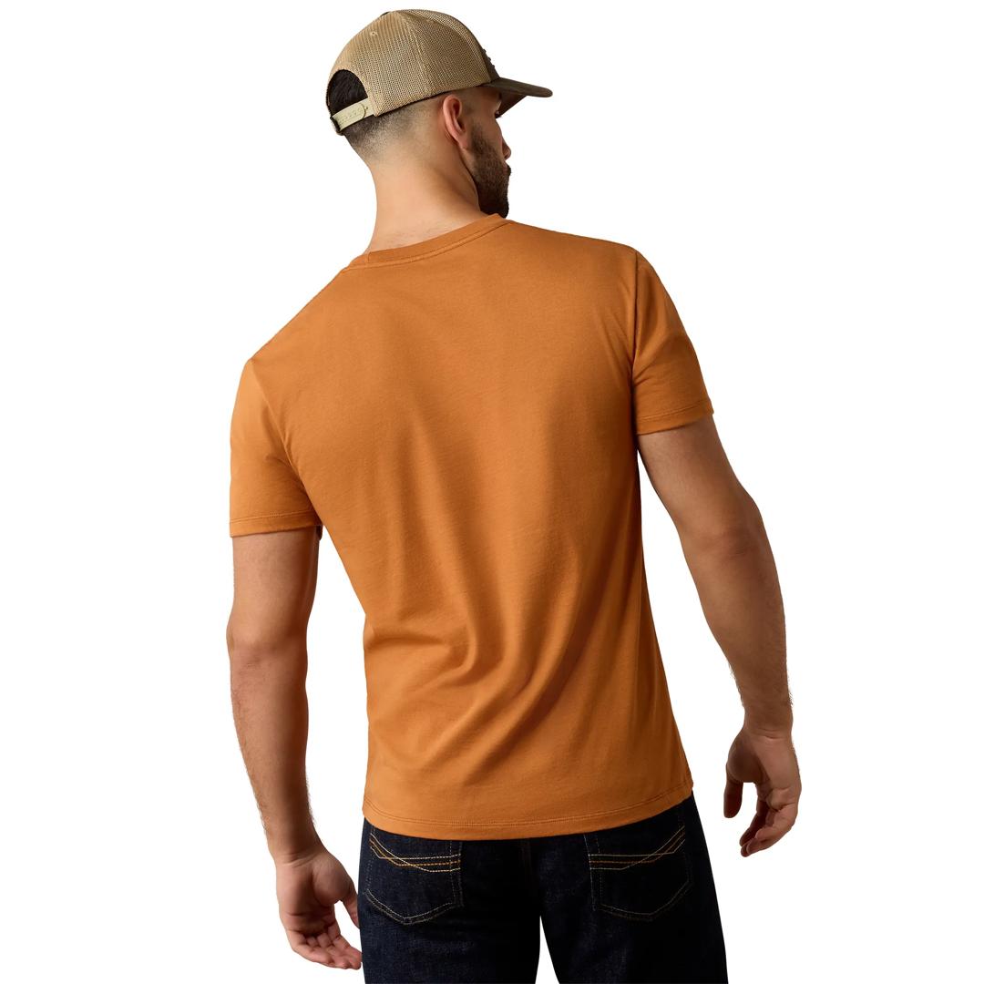 Ariat Men's Pitted Logo Adobe T-Shirt 10080700 back