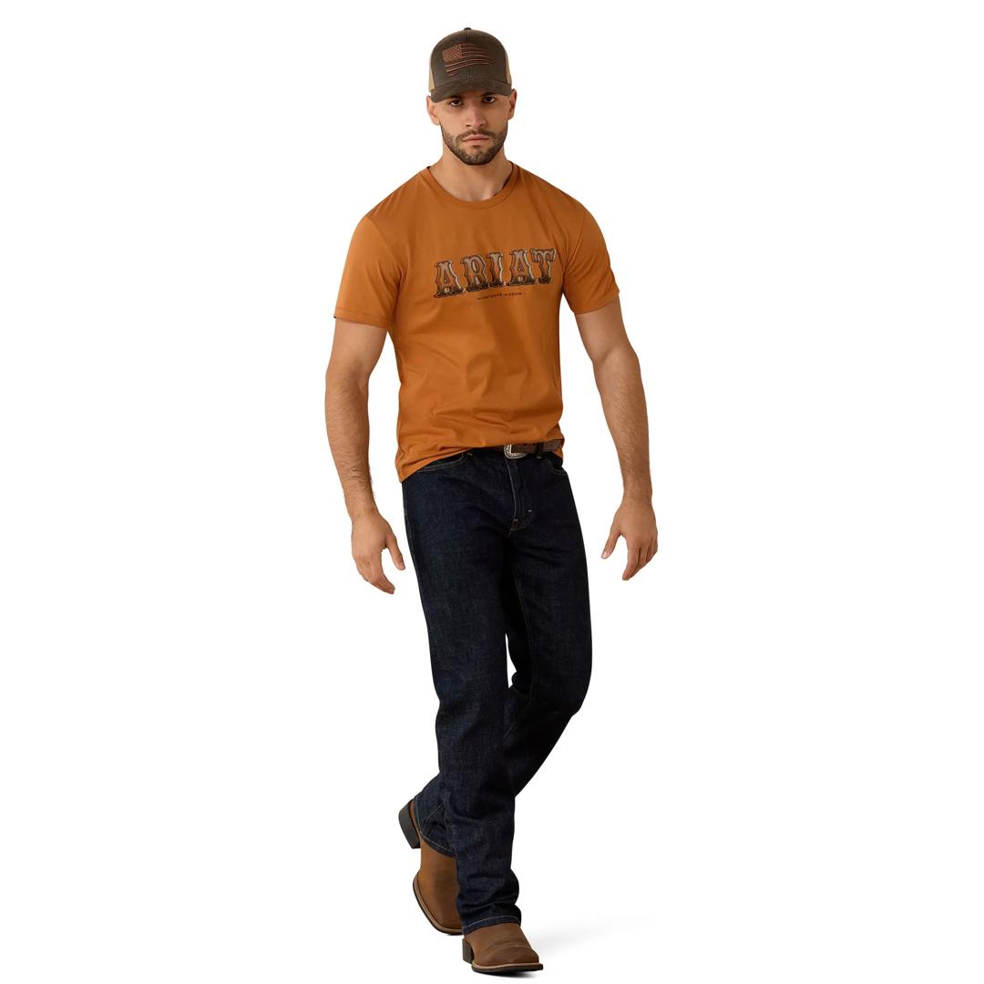 Ariat Men's Pitted Logo Adobe T-Shirt 10080700 full