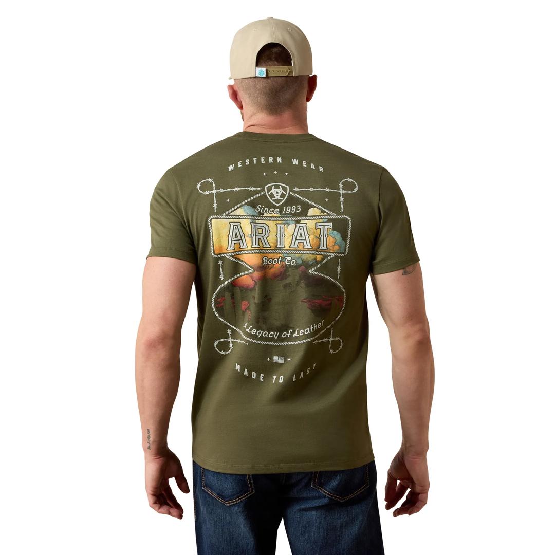 Ariat Men's Outlaw Heritage Grape Leaf T-Shirt 10080703 back