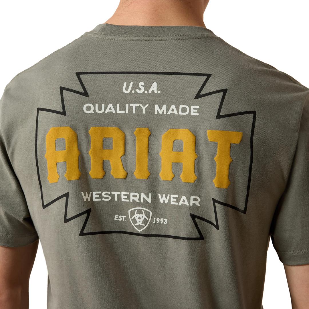 Ariat Men's Southwest Cross Badge Castor Grey T-Shirt 10080732