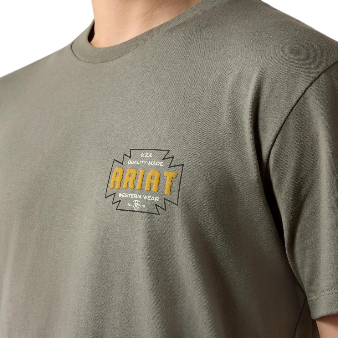 Ariat Men's Southwest Cross Badge Castor Grey T-Shirt 10080732