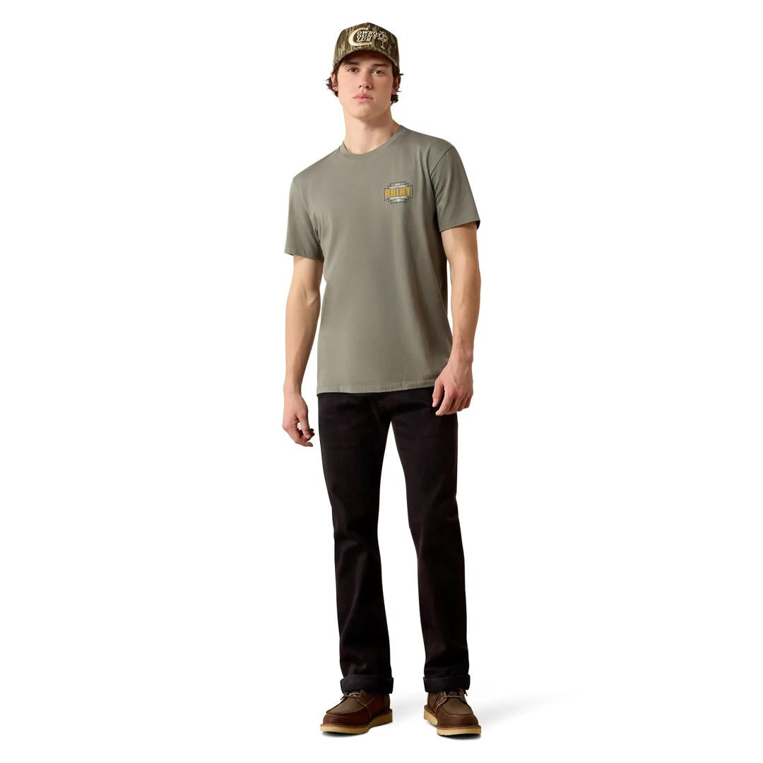 Ariat Men's Southwest Cross Badge Castor Grey T-Shirt 10080732