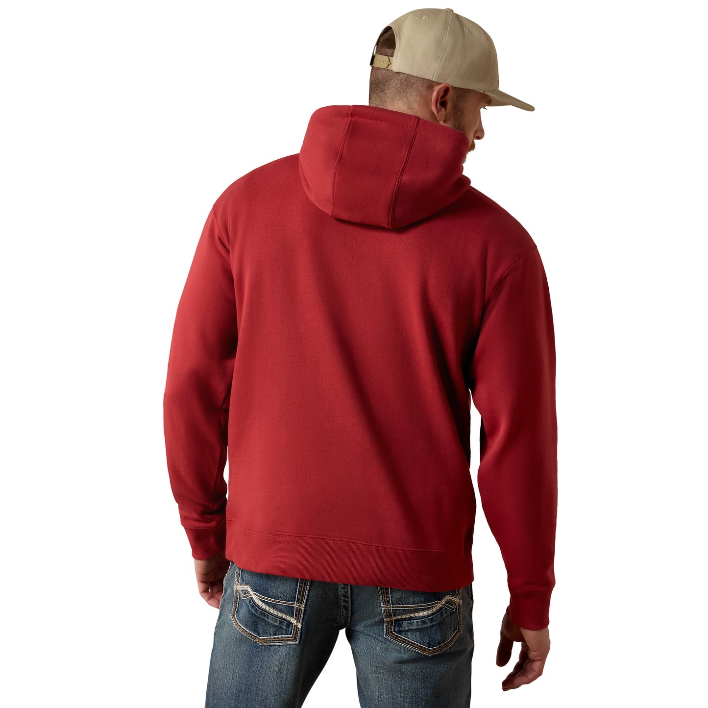 Ariat Men's Logo Brick Red Hoodie 10080737