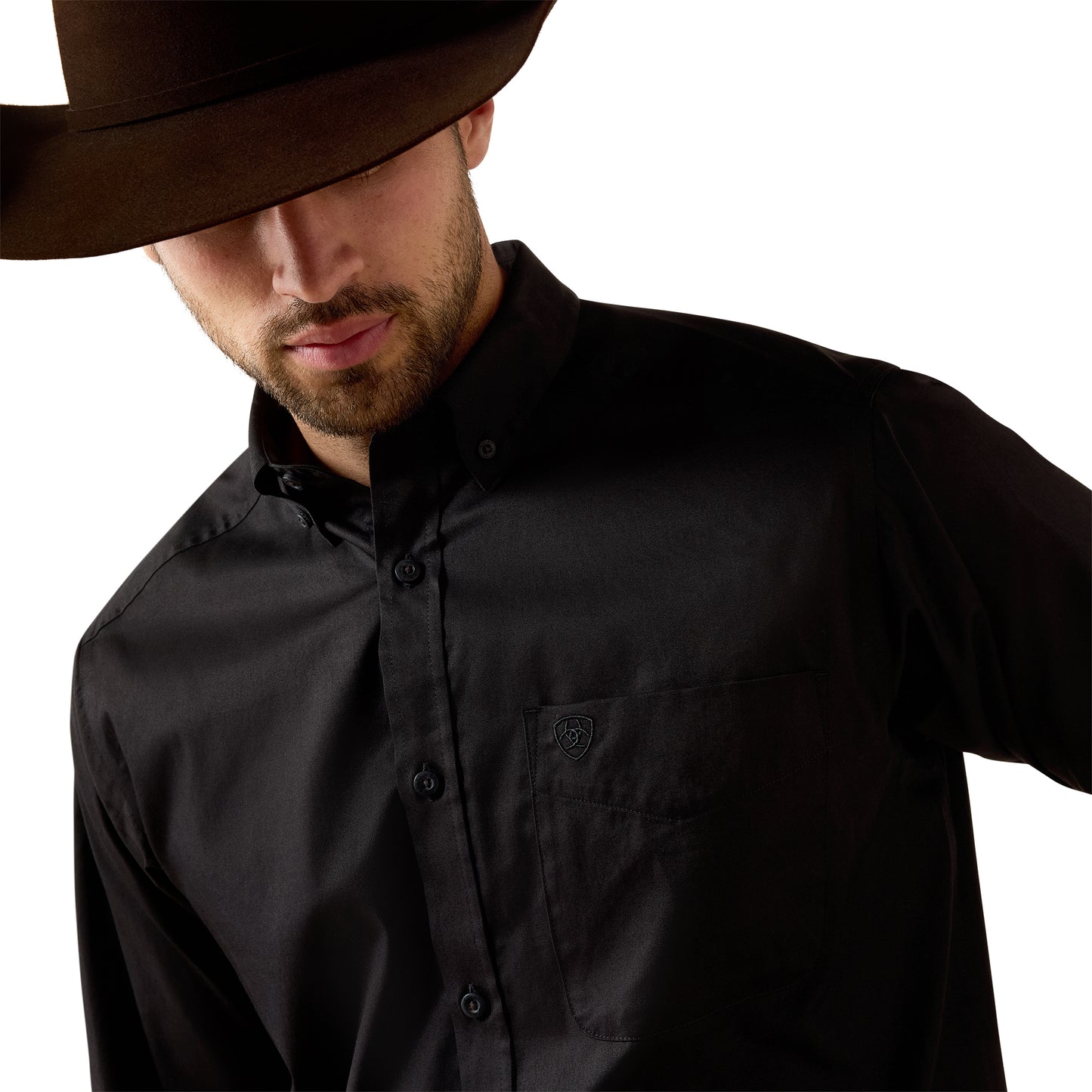 Ariat Men's Standard Twill Black Classic Fit Shirt 10080901
