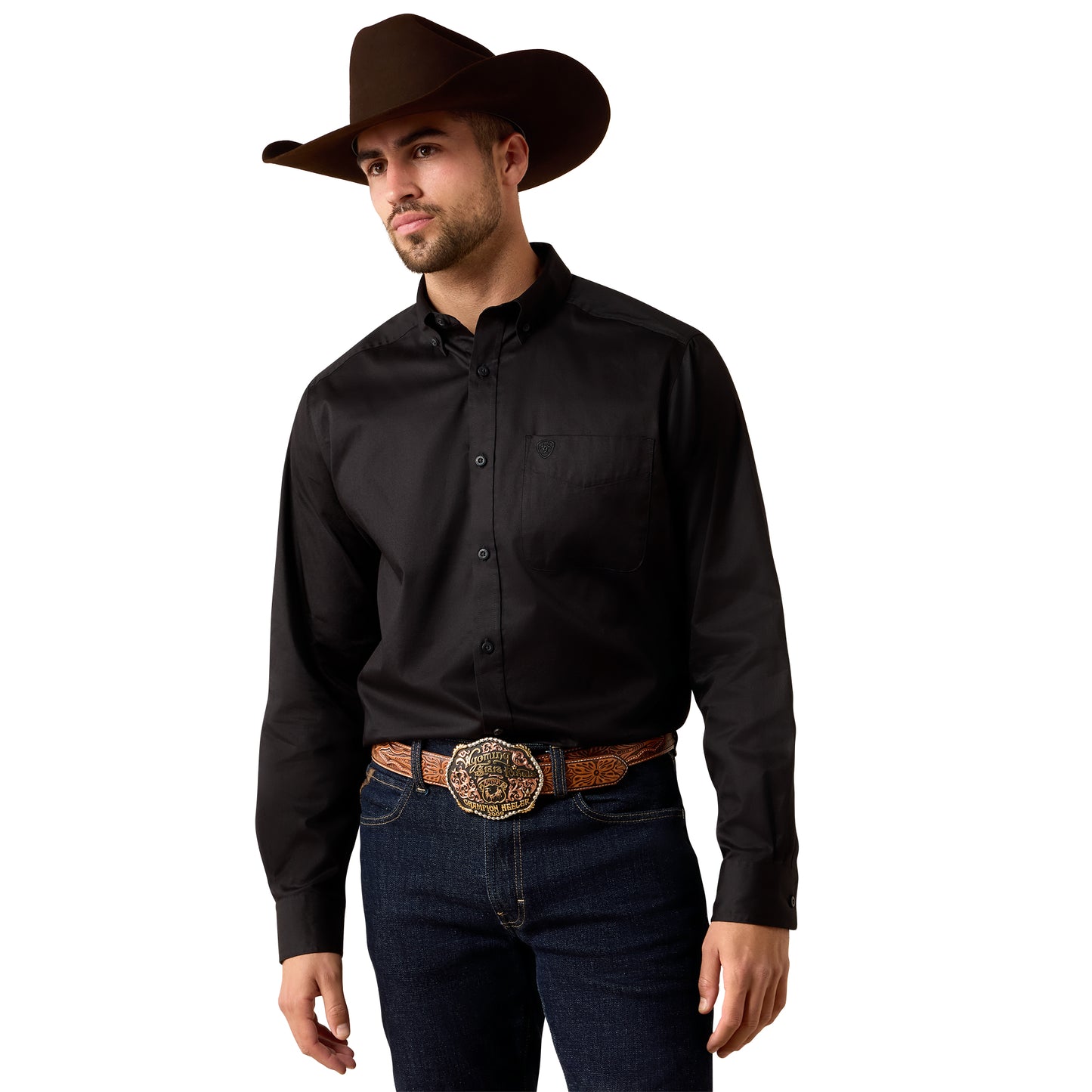 Ariat Men's Standard Twill Black Classic Fit Shirt 10080901