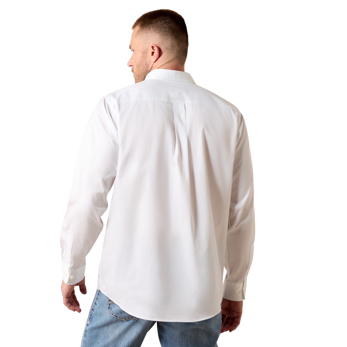 Ariat Men's Standard Twill White Classic Fit Shirt 10080910