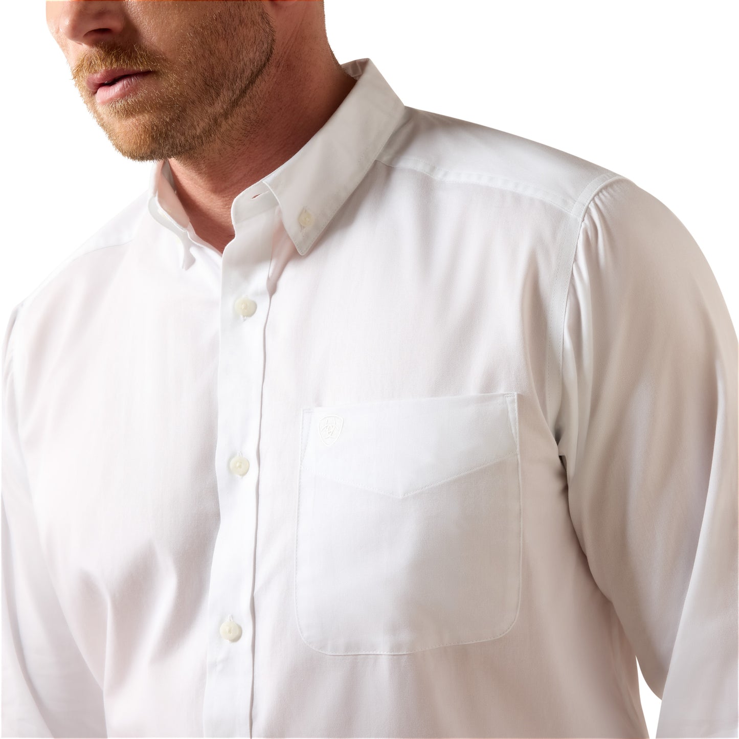 Ariat Men's Standard Twill White Classic Fit Shirt 10080910
