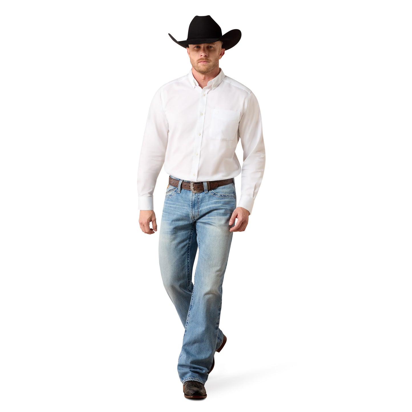 Ariat Men's Standard Twill White Classic Fit Shirt 10080910