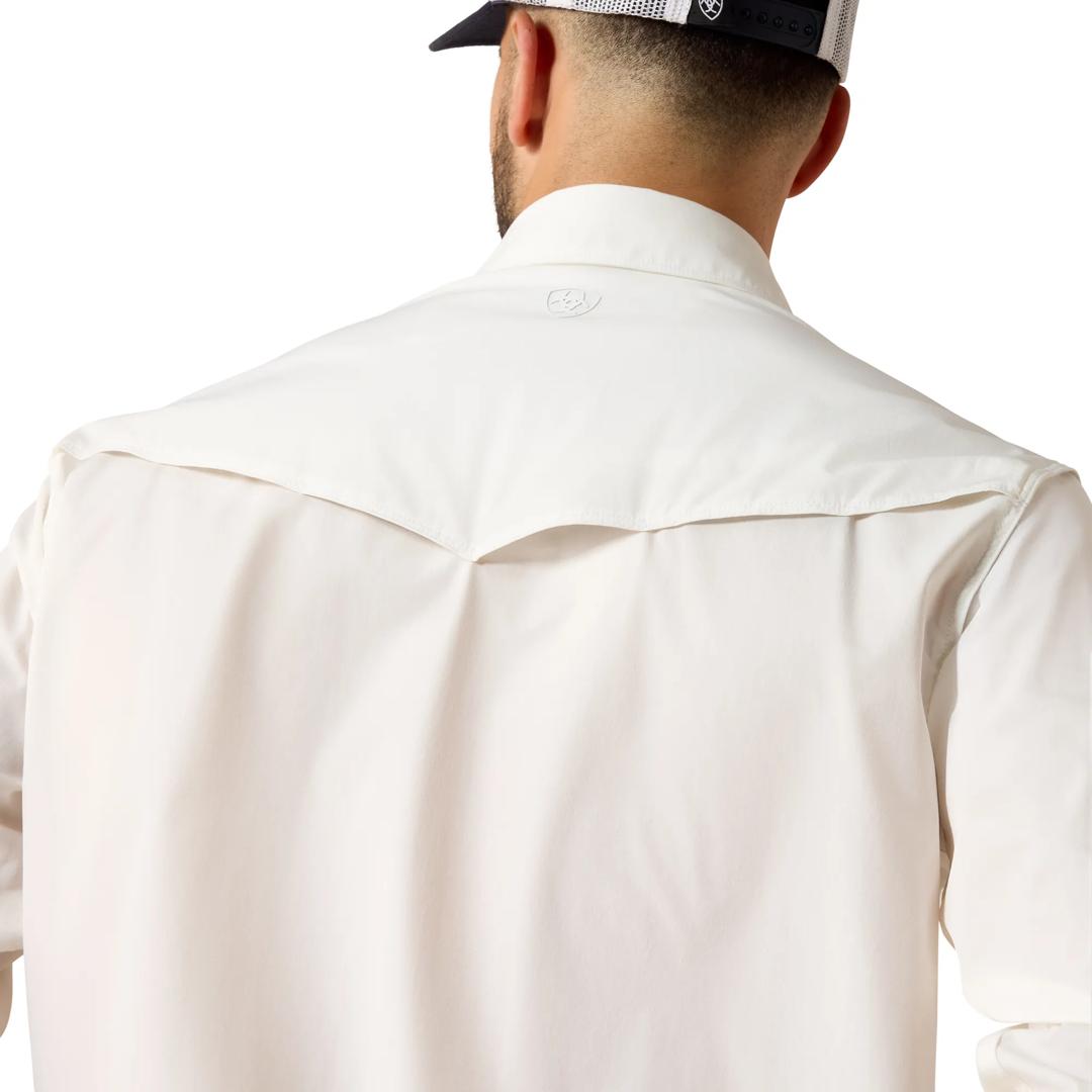 Ariat Men's FrontierTough VentTEK White Western Classic Fit Snap Shirt 10081889 detail01