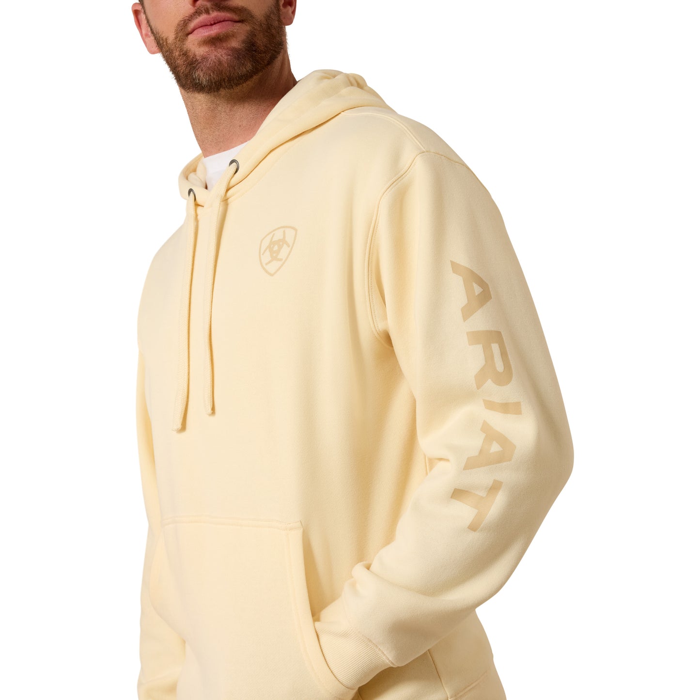Ariat Men's Vanilla Custard Logo Hoodie 10081901