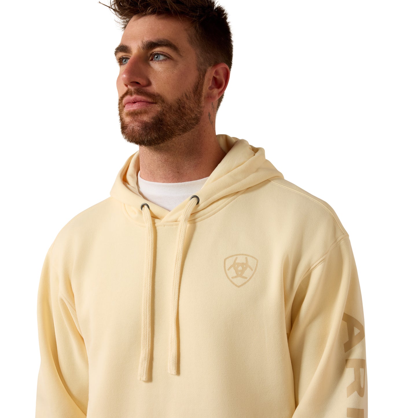 Ariat Men's Vanilla Custard Logo Hoodie 10081901