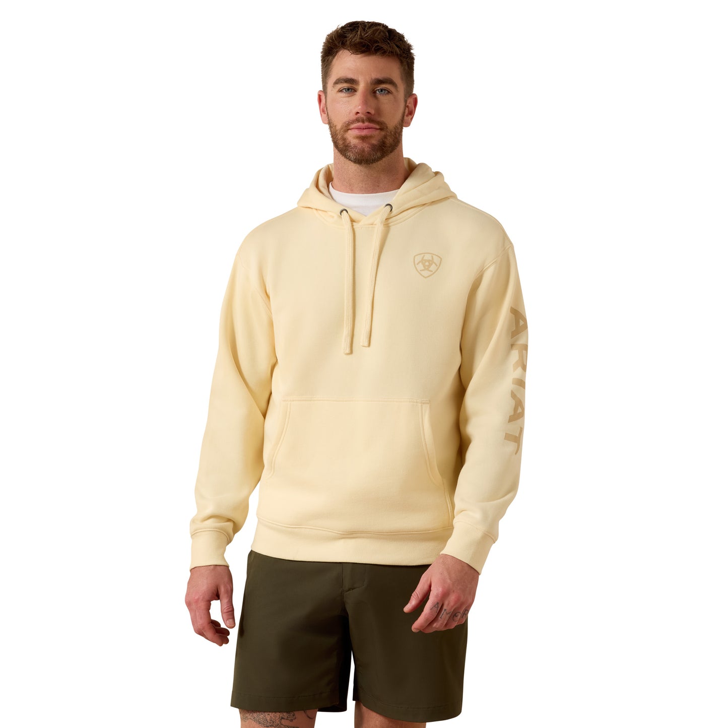Ariat Men's Vanilla Custard Logo Hoodie 10081901