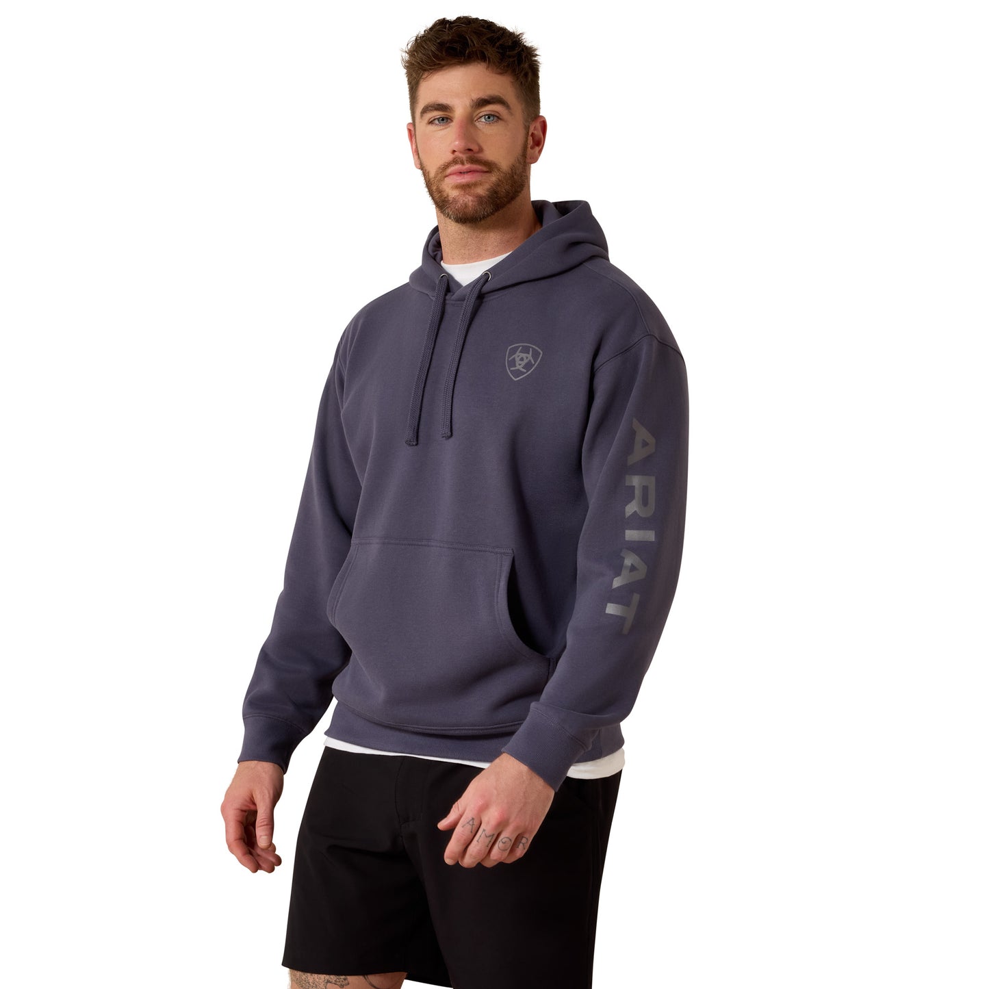 Ariat Men's Odyssey Grey Logo Hoodie 10081907