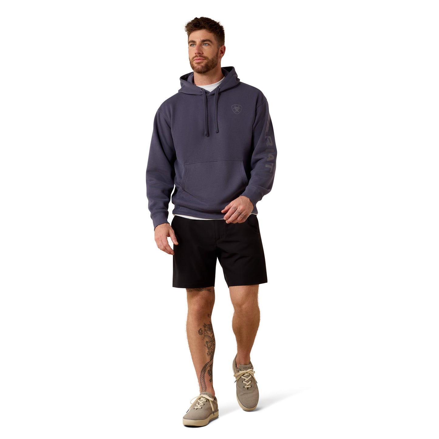 Ariat Men's Odyssey Grey Logo Hoodie 10081907
